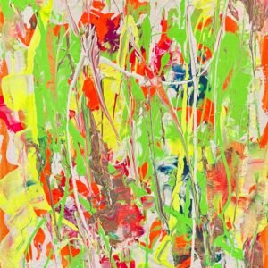 Abstract Floral Paintings Three